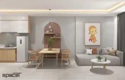 Phòng khách, Phòng ăn - Căn hộ Citisoho Quận 2 - Phong cách Scandinavian 