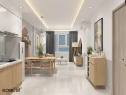 Phòng ăn, Lối vào - Căn hộ Citisoho Quận 2 - Phong cách Scandinavian 
