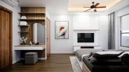 Phòng ngủ - Căn hộ Mizuki Park 5 - Phong cách Modern 