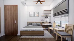 Phòng ngủ - Căn hộ Mizuki Park 5 - Phong cách Modern 