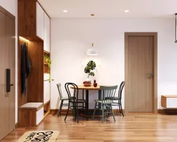 Phòng ăn, Lối vào - Căn hộ Eco Green - Phong cách Modern 