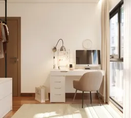Phòng ngủ, Phòng làm việc - Căn hộ Eco Green - Phong cách Modern 