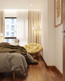 Phòng ngủ - Căn hộ Eco Green - Phong cách Modern 