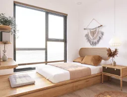 Phòng ngủ - Căn hộ Saigon Pearl - Phong cách Scandinavian + Tropical 