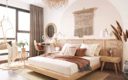 Phòng ngủ - Căn hộ Saigon Pearl - Phong cách Scandinavian + Tropical 