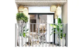Lô gia - Căn hộ Saigon Pearl - Phong cách Scandinavian + Tropical 