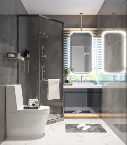 Phòng tắm - Shophouse The Manhattan (Nhà mẫu) - Phong cách Modern Classic 