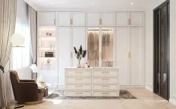 Phòng ngủ, Góc thư giãn - Shophouse The Manhattan (Nhà mẫu) - Phong cách Modern Classic 