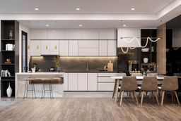 Phòng bếp, Phòng ăn - Căn hộ Celadon City (Nhà mẫu) - Phong cách Modern 