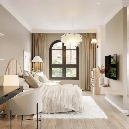 Phòng ngủ - Nhà phố song lập tại Đà Lạt - Phong cách Tropical + Farmhouse 