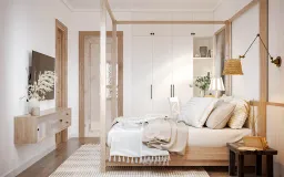 Phòng ngủ - Nhà phố song lập tại Đà Lạt - Phong cách Tropical + Farmhouse 