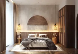 Phòng ngủ - Villa tại Đắk Lắk - Phong cách Wabi Sabi 