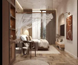 Phòng ngủ - Villa tại Đắk Lắk - Phong cách Wabi Sabi 