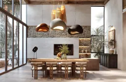 Phòng ăn - Villa tại Đắk Lắk - Phong cách Wabi Sabi 