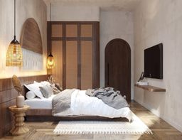 Phòng ngủ - Villa tại Đắk Lắk - Phong cách Wabi Sabi 