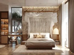 Phòng ngủ - Villa tại Đắk Lắk - Phong cách Wabi Sabi 