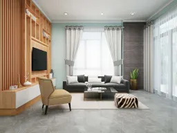 Phòng khách - Nhà phố 220m2 tại Tây Ninh - Phong cách Modern 