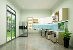Phòng bếp - Nhà phố 220m2 tại Tây Ninh - Phong cách Modern 
