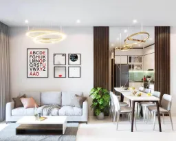 Phòng khách, Phòng ăn - Căn hộ Safira Khang Điền - Phong cách Modern 