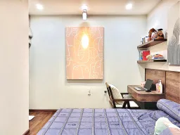 Phòng ngủ, Phòng làm việc - Căn hộ Akari City Bình Tân - Phong cách Wabi Sabi 