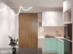 Phòng bếp - Căn hộ Centana Quận 2 - Phong cách Scandinavian + Modern 