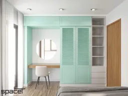Phòng ngủ - Căn hộ Centana Quận 2 - Phong cách Scandinavian + Modern 
