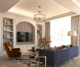 Phòng khách - Nhà phố Quận 3 - Phong cách Neo Classic 