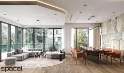 Phòng khách, Phòng ăn - Căn hộ Empire City Quận 2 - Phong cách Modern 