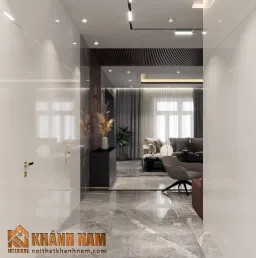 Lối vào - Nhà phố 80m2 tại Thủ Đức - Phong cách Modern 