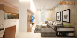 Phòng khách - Căn hộ chung cư Novaland - Phong cách Modern 