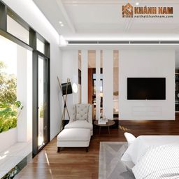 Phòng ngủ, Góc thư giãn - Nhà phố KDC Him Lam - Phong cách Modern 