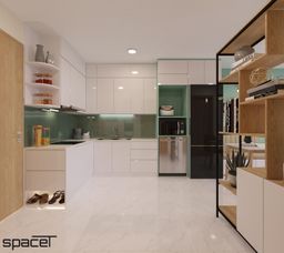 Phòng bếp, Lối vào - Căn hộ An Gia Riverside - Phong cách Modern 