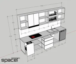 Phòng bếp Nhà phố Bình Tân - Phong cách Modern