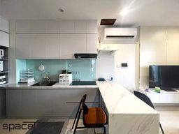 Phòng bếp, Phòng ăn - Căn hộ The Origami (Vinhomes Grand Park) - Phong cách Modern 