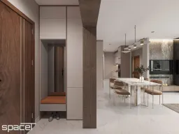 Phòng ăn, Lối vào - Căn hộ Precia Quận 2 - Phong cách Modern 