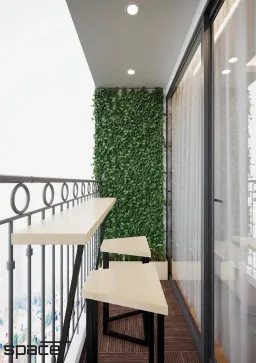 Lô gia - Căn hộ Orient Apartment Quận 4 - Phong cách Modern 