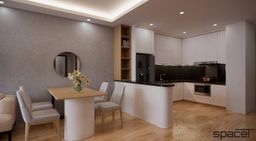 Phòng bếp, Phòng ăn - Căn hộ Orient Apartment Quận 4 - Phong cách Modern 