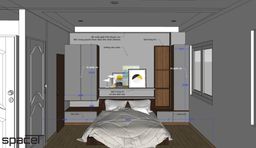 Phòng ngủ - SketchUp Nội thất Căn hộ chung cư Minh Thành Quận 7 