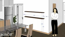 Phòng ăn - SketchUp Nội thất Căn hộ chung cư Minh Thành Quận 7 