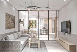 Phòng khách - Căn hộ 1PN Midtown Quận 7 - Phong cách Modern 