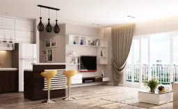 Phòng khách - Căn hộ Q7 Saigon Riverside - Phong cách Modern 