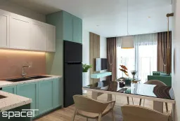 Phòng bếp, Phòng ăn - Căn hộ Vinhomes Origami Q.9 - Phong cách Modern 
