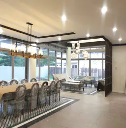 Phòng khách, Phòng ăn - Biệt thự liền kề Riviera Cove - Phong cách Indochine 