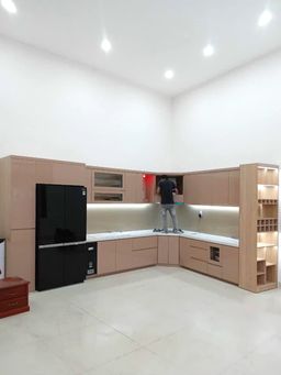Phòng bếp - Nhà phố Bình Dương 80m2 - Phong cách Modern 