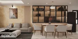 Phòng khách, Phòng ăn - Nhà phố Quận Gò Vấp - Phong cách Modern 