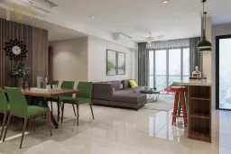 Phòng khách, Phòng ăn - Căn Hộ Emerald Celadon City Q.Tân Phú - Phong cách Modern 