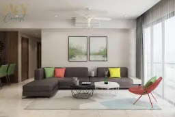 Phòng khách - Căn Hộ Emerald Celadon City Q.Tân Phú - Phong cách Modern 