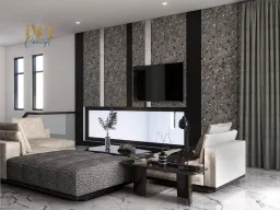 Phòng khách - Biệt thự tại Bình Dương - Phong cách Modern 