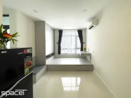 Phòng khách - Căn hộ Hoàng Anh Giai Việt Quận 8 - Phong cách Minimalist 