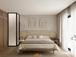 Phòng ngủ - Nhà phố Quận 9 - Phong cách Wabi Sabi + Country 